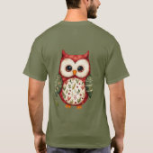 T-shirt Patchwork de style folk art représentant un hibou (Dos)