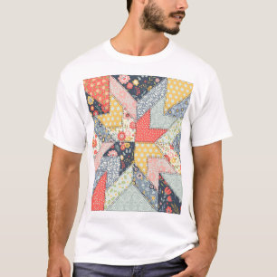 T-shirt Patchwork Floral : Ornement Vintage