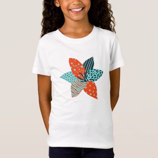T-Shirt Patchwork Flower Summer Girls (Devant)