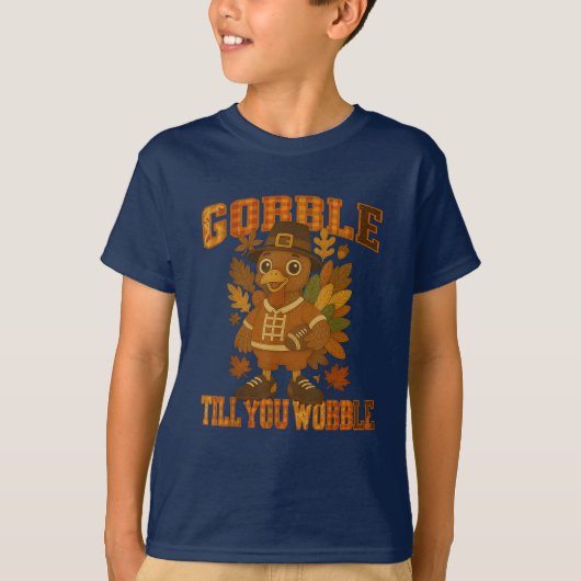 T-shirt Patchwork Gobble jusqu'à ce que vous tourbillonnez (Devant)