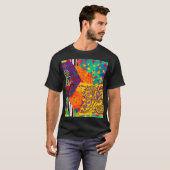 T-shirt Patchwork indien turc festier Mandala (Devant entier)