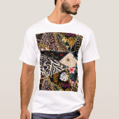 T-shirt Patchwork Leopard : Ethnic Lining Design. (Devant)