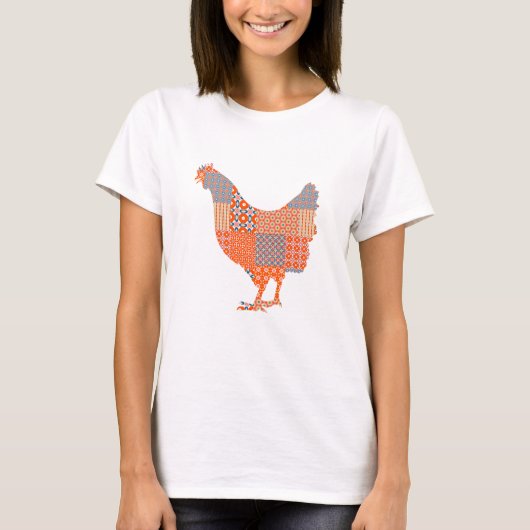 T-shirt Patchwork Motif Picket ferme animal (Devant)