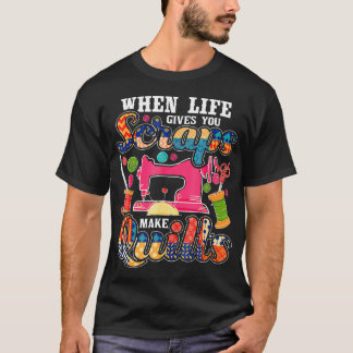 T-shirt Patchwork Quand La Vie Vous Donne Des Chutes Faite