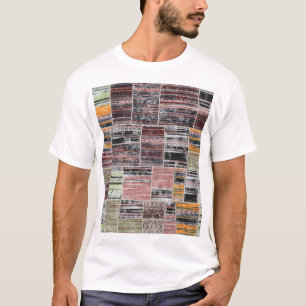 T-shirt Patchwork Quilt Collage Impression transparente.