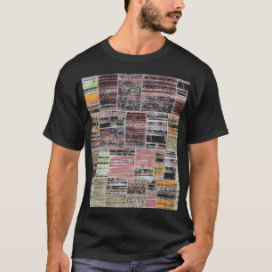 T-shirt Patchwork Quilt Collage Impression transparente.
