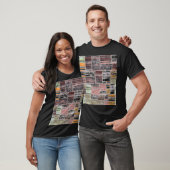 T-shirt Patchwork Quilt Collage Impression transparente. (Unisexe)