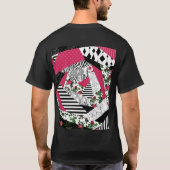 T-shirt patchwork rouge, populaire, patchwork lancer oreil (Dos)