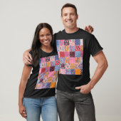 T-shirt Patchwork sans couture, motif en tissu mignon. (Unisexe)