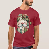 T-shirt Patchwork Santa Folklorique Noël Fantaisiste (Devant)