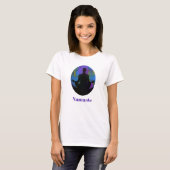 T-shirt Patchwork Spirituel Assis Yoga Pose Namaste (Devant entier)