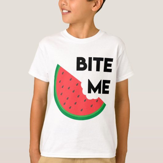 T-shirt Pâte de pastèque Pun de fruits sarcastiques Bite M (Devant)