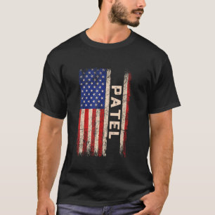 T-shirt Patel Nom Chemise Patel Nom American Flag