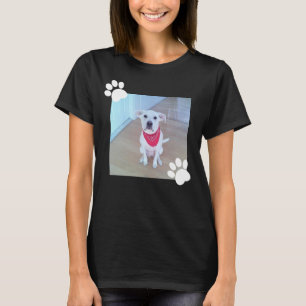 T-shirt Pâtes blanches de chien mignonne 1 photo
