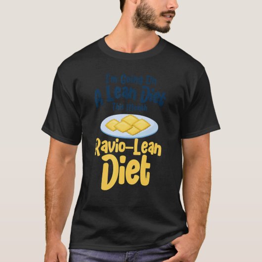 T-shirt Pâtes Ce Mois Ravio Lean Diet Pun Pasta Ravioli (Devant)