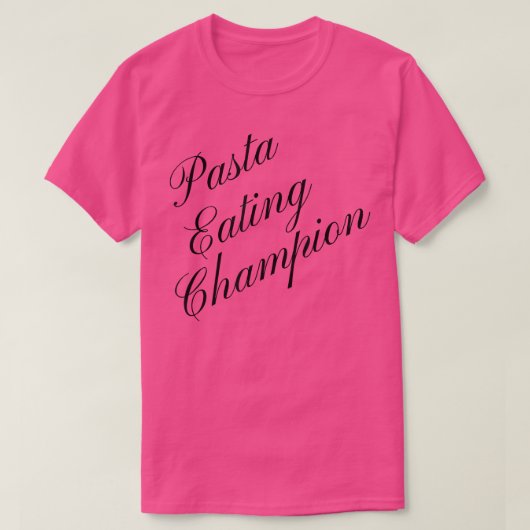T-shirt Pâtes Champion de Manger Compétition Aliments Cons (Design devant)