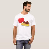 T-shirt Pâtes d'amour !  Personnalisable : (Devant entier)