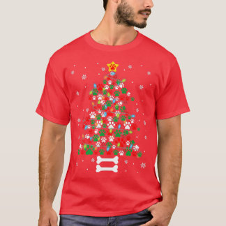 T-shirt Pâtes de Chien de Noël Pâtes de Chien de Noël Arbr