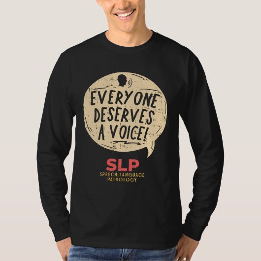 T-shirt Pathologiste du langage vocal SLP (Devant)