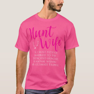 T-shirt Patiemment Marié Avec Le Chasseur Dédié Drôle