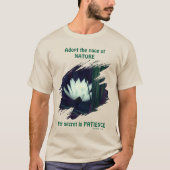 T-shirt Patience Emerson Inspirational Quote Lotus (Devant)