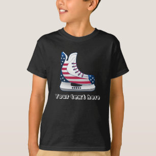 T-shirt Patin de hockey américain