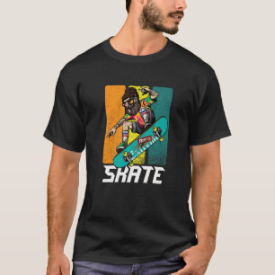 T-shirt Patinage à longue distance Retro Bearder Hipster