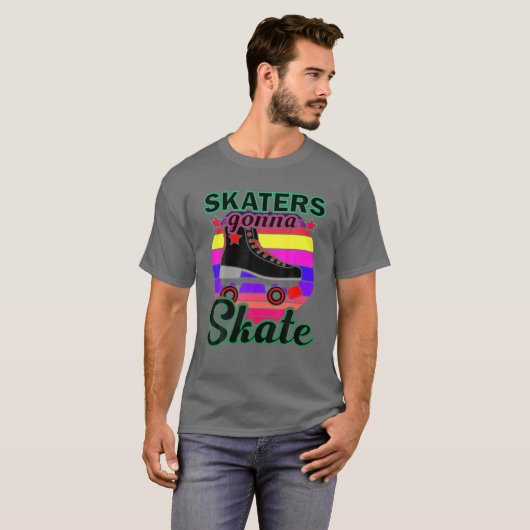 T-shirt Patinage À Rouleau cool Pour Hommes Roller Derby D (Devant entier)