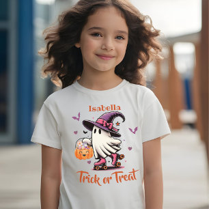 T-shirt Patinage à rouleaux Halloween mignonne Ghost Trick