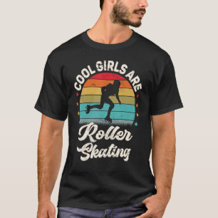 T-shirt Patinage à rouleaux Les filles Cool rétro sont pat