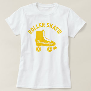 T-shirt Patinage à rouleaux rétro Graphique Jaune