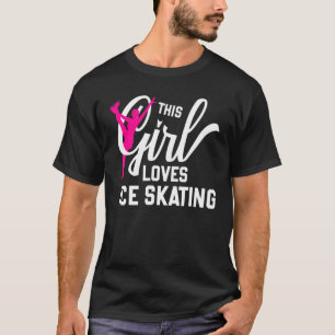 T-shirt Patinage artistique Cette fille adore le patinage