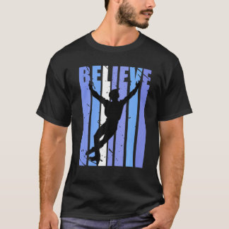 T-shirt Patinage artistique pour hommes patineur de glace 