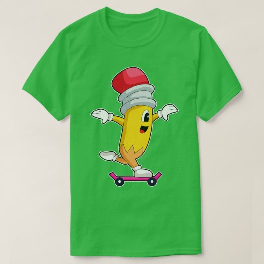 T-shirt Patinage au crayon (Design devant)