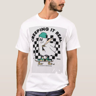 T-shirt Patinage de dessin dans le style moderne - drôle d