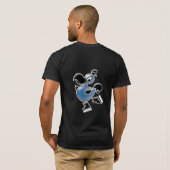 T-shirt patinage de dronte bleu-clair (Dos entier)