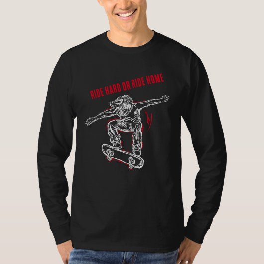T-shirt Patinage en vol - Planche à roulettes (Devant)