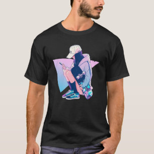 T-shirt Patinage et défilement - Patineuse Cool