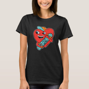 T-shirt Patinage et destruction Valentines Day Heart Skate