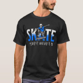 T-shirt Patinage Gripper Et Rip It Skeleton Skeleton (Devant)