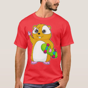 T-shirt Patinage Hamster Skateboard 3