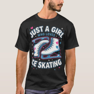 T-shirt Patinage Mignon Juste Une Fille Qui Aime Le Patina