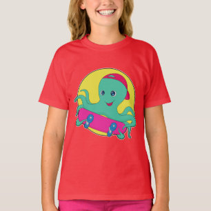 T-shirt Patinage Octopus Skateboard