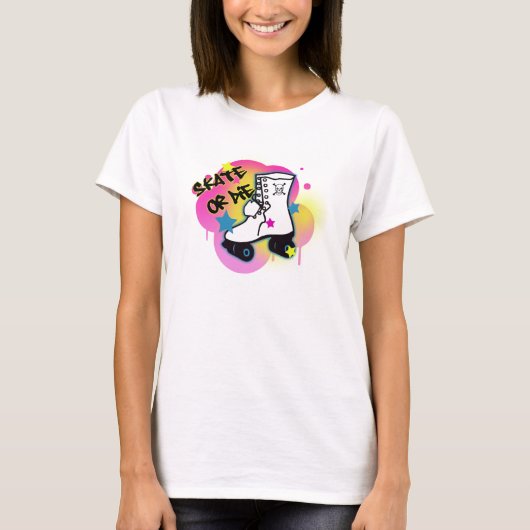 T-shirt Patinage ou mort 80's (Devant)