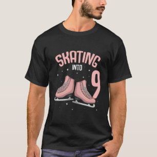 T-shirt Patinage Sur Glace 9E Anniversaire Fille 9 Ans