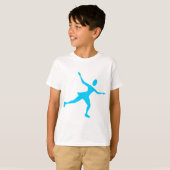 T-shirt Patinage sur glace - Ciel bleu (Devant entier)