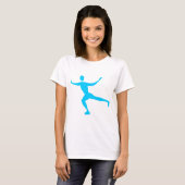 T-shirt Patinage sur glace - Ciel bleu (Devant entier)