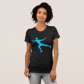 T-shirt Patinage sur glace - Ciel bleu (Devant entier)