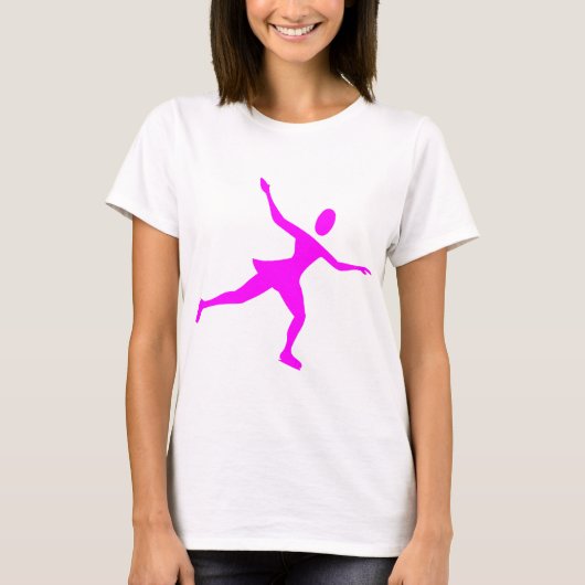 T-shirt Patinage sur glace - Magenta (Devant)