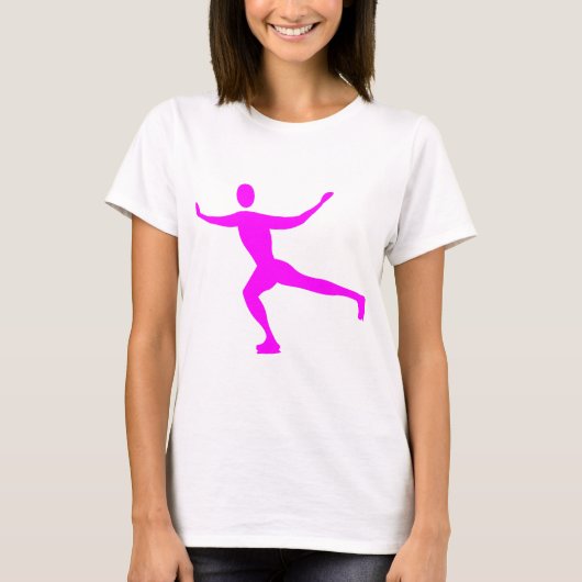 T-shirt Patinage sur glace - Magenta (Devant)